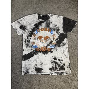 PrettyLittleThing Shirt Teens M Black White Born Rock Eagle Crew Neck Cotton